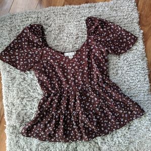 Floral Monteau Blouse Size Small